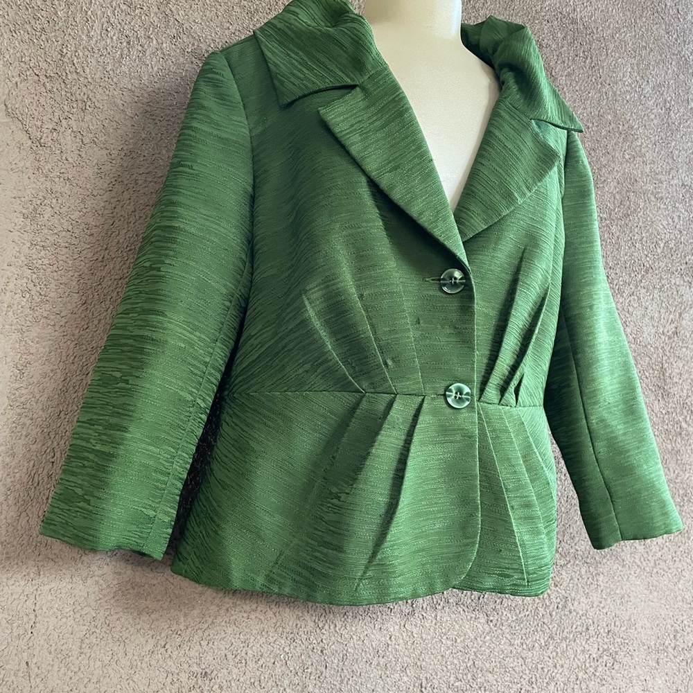 Abella Green Textured Blazer